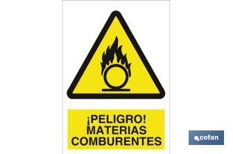 ¡Peligro! materias comburentes - Cofan