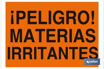 !Perigo! Materiais irritantes - Cofan