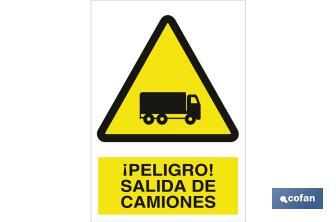 Vorsicht! Ausfahrt von LKWs - Cofan