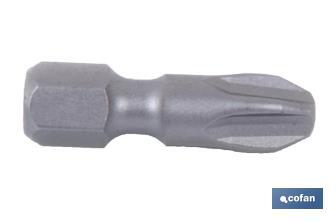 Puntas Phillips de atornillar en 1/4' | Con huellas desde PH 0, PH 1, PH 2 y PH 3 | Versiones de 25 y 50 mm de longitud - Cofan