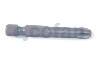 Puntas Phillips de atornillar en 1/4' | Con huellas desde PH 0, PH 1, PH 2 y PH 3 | Versiones de 25 y 50 mm de longitud - Cofan