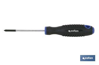 Destornillador Phillips | DIN ISO 8764-1 | Modelo Comfort plus | Medidas desde PH-0 hasta PH-3 - Cofan