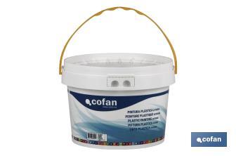 Exterior plastic paint | Matt white | Paint buckets available in different sizes - Cofan