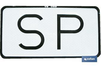 Placa "SP" V-9 Servicio Público - Cofan
