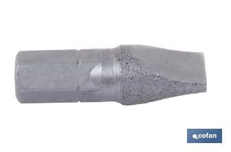 Punta Plana para atornillador de Acero | Modelo 1/4" Plano Estándar | Longitud 25 y 50 mm - Cofan