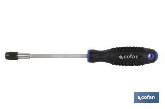 Rigid screwdriver for 1/4" bits | Confort Plus Model | With quick-release 1/4" bit holder - Cofan