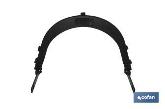 Soporte de malla protectora para casco de obra| Medidas del soporte 24 x 17 x 2 cm | Soporte universal - Cofan
