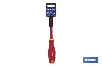 1,000V insulated screwdriver | Available Pozidriv head from PZ0 to PZ3 | Length: from 60m to 150mm - Cofan