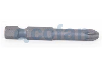Puntas Pozidrive de atornillar en 1/4' | Con huellas desde PZ 0, PZ 1, PZ 2 y PZ 3 | Versiones de 25 y 50 mm de longitud - Cofan
