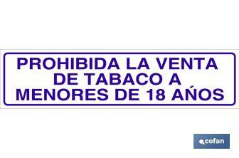 Proibida a venda de tabaco a menores de 18 anos - Cofan