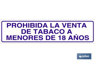 Prohibida la venta de tabaco a menores de 18 años - Cofan