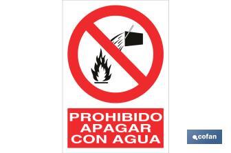 Prohibido apagar con agua - Cofan