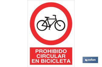 Proibido Circular de bicicleta - Cofan