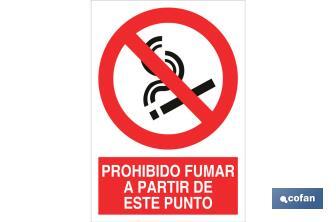 No smoking from this point - Cofan