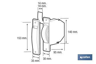 Cofan Recogedor de persianas compacto, Cinta en varios colores y  embellecedor