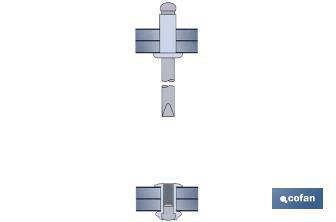 Rebites Standard Cabeça abaulada Blíster - Cofan