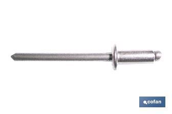 Stainless steel A-2 rivets with dome head - Cofan