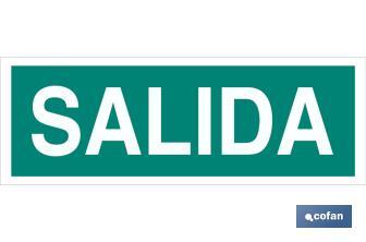 Señal "Salida" 400x100mm - Cofan