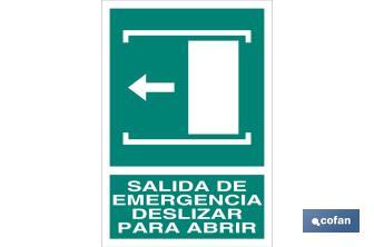 Salida de Emergencia Deslizar para Abrir - Cofan