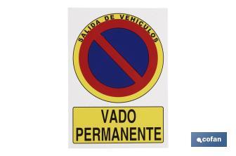 Aluminium "Do not park" sign - Cofan