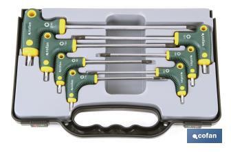 Jeu de tournevis avec manche en T | 7 unités | Pointe Torx - Cofan