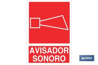 Señal Avisador sonoro Pictograma + Texto - Cofan