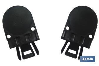 Safety helmet adapter for visor | Easy to install in safety helmets | Perfect fastening of the mesh visor to the helmet - Cofan