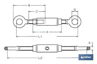 Tirante anello-anello DIN-1480 - Cofan