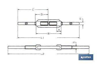 Welding rod tensor DIN-1480 - Cofan