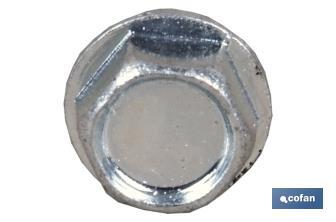 Self-drilling screw hexagon head with flange, zinc plated - Cofan