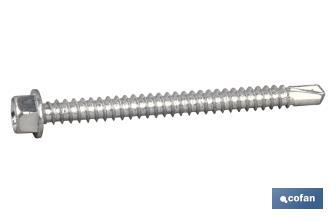 Parafuso Autoperfurante Cabeça Hexagonal Phillips com colarinho Zincado - Cofan