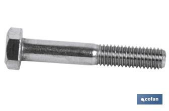 Hexagonal screw partial thread zinc plated - Cofan