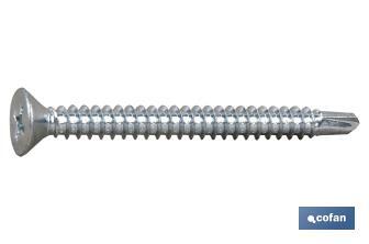 Self-drilling screws, countersunk head, Phillips DIN-7504P - Cofan