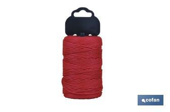 Polypropylene plait / 8842 ø 1,5 mm Red (blister) - Cofan