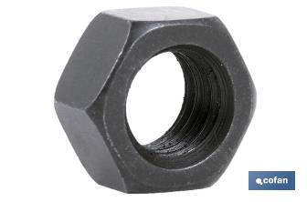 Hexagon nut, black C.8 - Cofan
