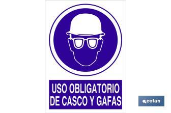 Uso obrigatório de capacete e óculos - Cofan