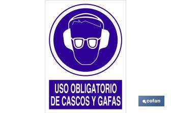 Uso obrigatório de capacete e óculos - Cofan