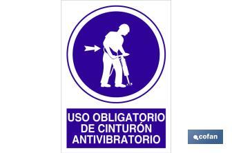 Uso obligatorio de cinturón antivibratorio - Cofan