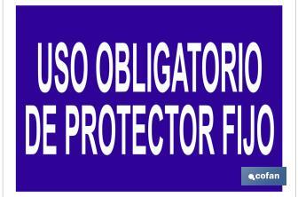 Mandatory use of fixed protector - Cofan