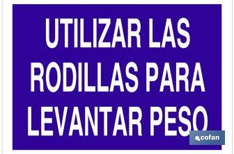 Utilizar las rodillas para levantar peso - Cofan