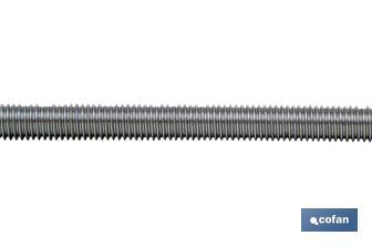 Threaded rod, 1 meter, Whitworth thread, zinc plated - Cofan