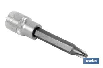 1/2" screwdriver bit socket | High-quality chrome-vanadium steel | With long Phillips 3 tip - Cofan