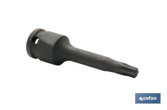 Soquete de impacto macho 1/4" Torx - Cofan