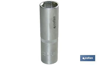 1/4" Drive deep socket | Chrome-vanadium steel | Size: 13mm - Cofan