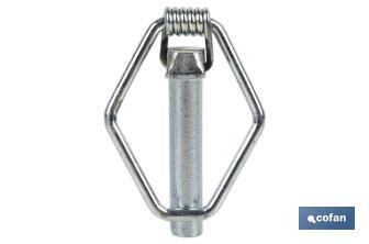 Linch pin with spring | Fastener for implements and agricultural machinery - Cofan