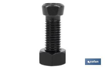 Tornillo de arado de cabeza cónica | Tuerca hexagonal DIN 934 incluida | Clase 12.9 | Disponible en diferentes medidas - Cofan