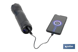 Arrancador portátil de baterías 600 A | Con linterna LED y power bank USB | 330 lúmenes | Adecuado para coches de gasolina hasta 5000 cc y diésel hasta 3000 cc - Cofan