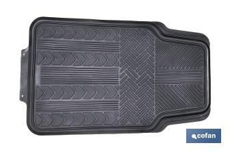 Alfombrillas de PVC universales para coche | Set de 4 alfombras | Antideslizantes y ajustables - Cofan