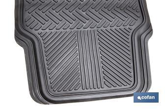 Alfombrillas de PVC universales para coche | Set de 4 alfombras | Antideslizantes y ajustables - Cofan
