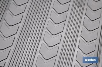 Alfombrillas de PVC universales para coche | Set de 4 alfombras | Antideslizantes y ajustables - Cofan
